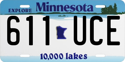 MN license plate 611UCE
