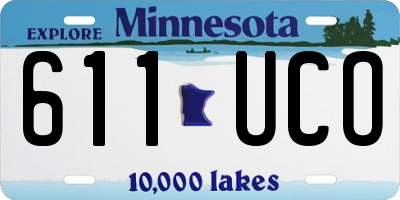 MN license plate 611UCO