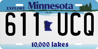 MN license plate 611UCQ