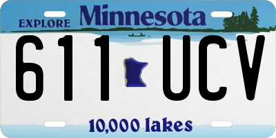 MN license plate 611UCV