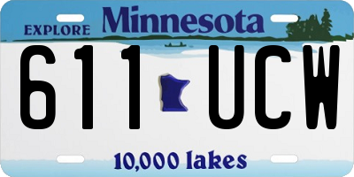 MN license plate 611UCW