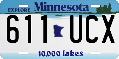 MN license plate 611UCX