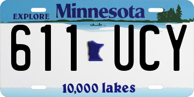 MN license plate 611UCY