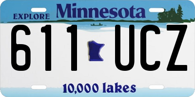 MN license plate 611UCZ