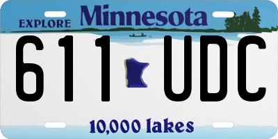 MN license plate 611UDC