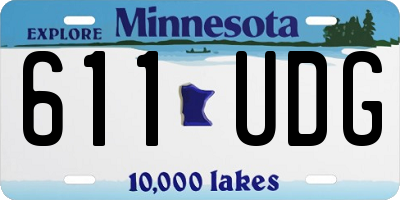 MN license plate 611UDG