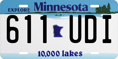 MN license plate 611UDI