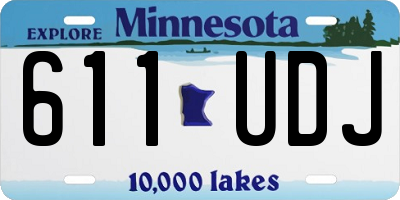 MN license plate 611UDJ