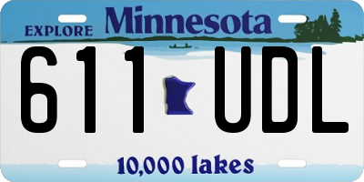 MN license plate 611UDL