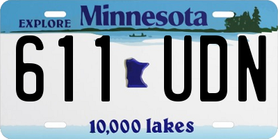 MN license plate 611UDN