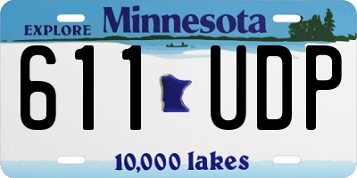 MN license plate 611UDP