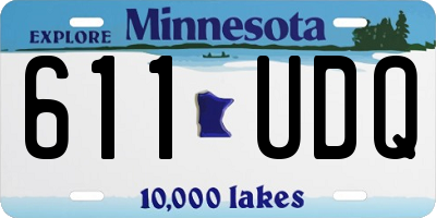 MN license plate 611UDQ