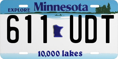 MN license plate 611UDT