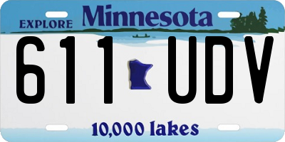 MN license plate 611UDV
