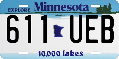 MN license plate 611UEB