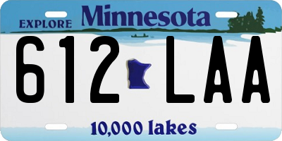 MN license plate 612LAA