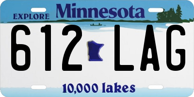 MN license plate 612LAG