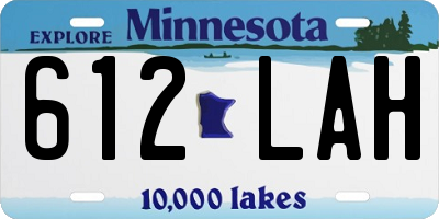 MN license plate 612LAH