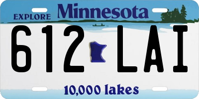 MN license plate 612LAI