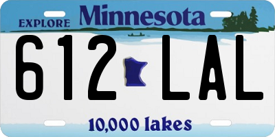 MN license plate 612LAL