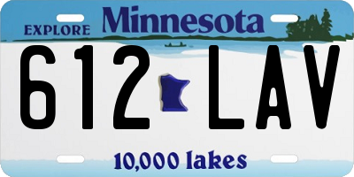 MN license plate 612LAV