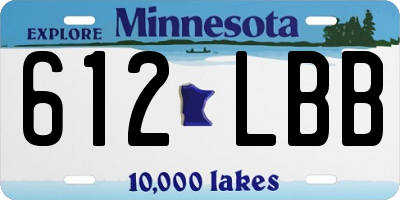 MN license plate 612LBB