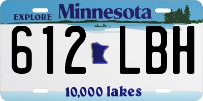 MN license plate 612LBH