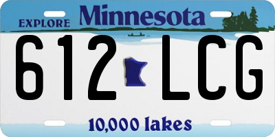 MN license plate 612LCG