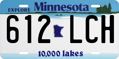 MN license plate 612LCH