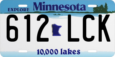 MN license plate 612LCK