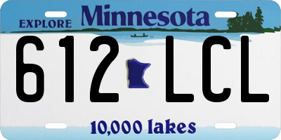 MN license plate 612LCL