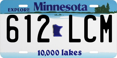 MN license plate 612LCM