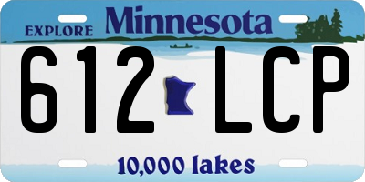 MN license plate 612LCP