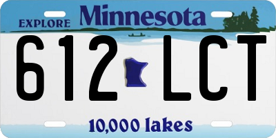 MN license plate 612LCT
