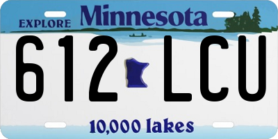 MN license plate 612LCU