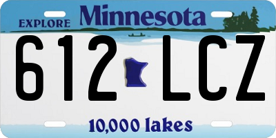 MN license plate 612LCZ