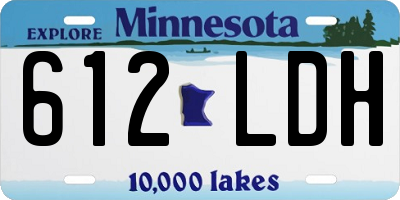MN license plate 612LDH
