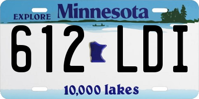 MN license plate 612LDI