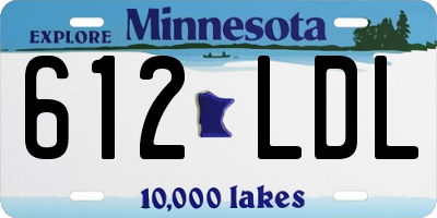 MN license plate 612LDL