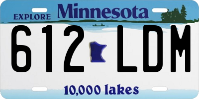 MN license plate 612LDM