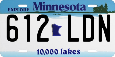 MN license plate 612LDN