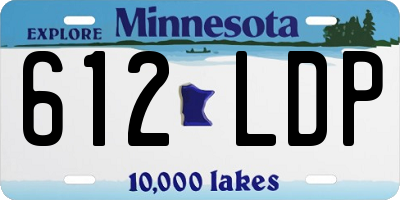 MN license plate 612LDP