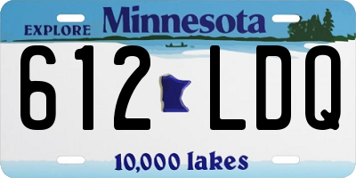 MN license plate 612LDQ