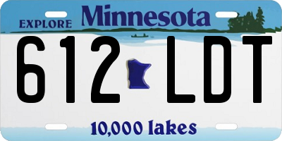 MN license plate 612LDT