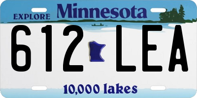 MN license plate 612LEA