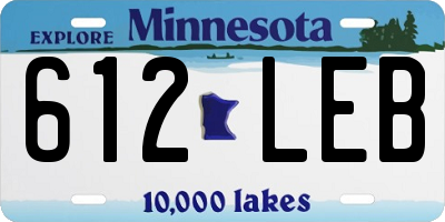 MN license plate 612LEB