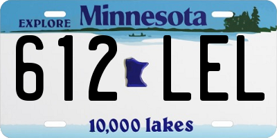 MN license plate 612LEL