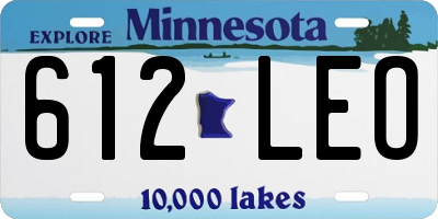 MN license plate 612LEO