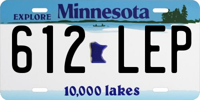 MN license plate 612LEP