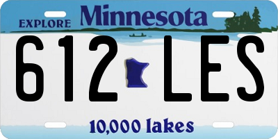 MN license plate 612LES